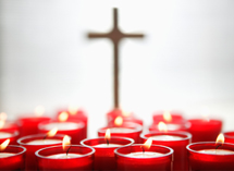 image of a cross and candles