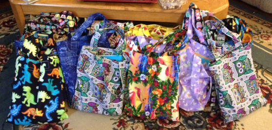 colorful school kit bags